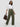 Women Trouser Straight Fit Green High Rise