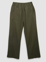 Women Trouser Straight Fit Green High Rise