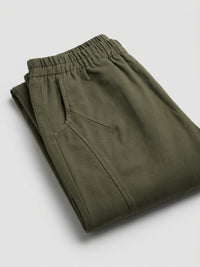Women Trouser Straight Fit Green High Rise