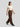 Women Trouser Straight Fit Brown High Rise