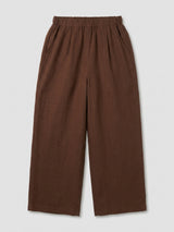 Women Trouser Straight Fit Brown High Rise