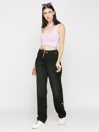 Women Bella Jeans Straight Fit Black High Rise