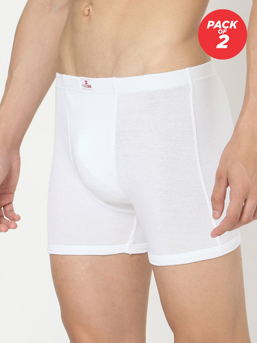 Underjeans By Spykar Men Premium Cotton Blend White Trunk - (Pack Of 2)