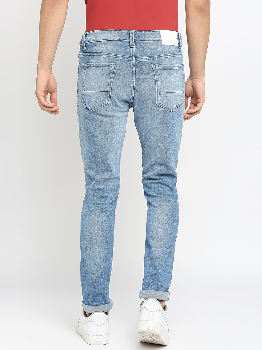 Spykar Men Mid-Rise Light Fade Light Shade Jeans