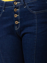 Women Elissa Jeans Boot Cut Fit Dark Blue High Rise