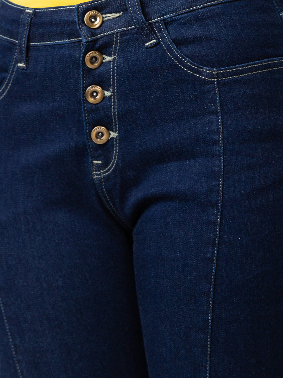 Women Elissa Jeans Boot Cut Fit Dark Blue High Rise
