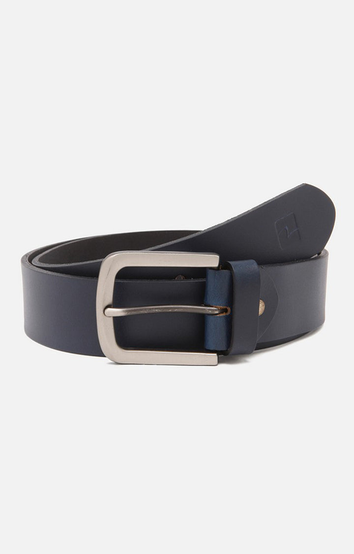 Spykar Men Navy Blue Genuine Leather Belt