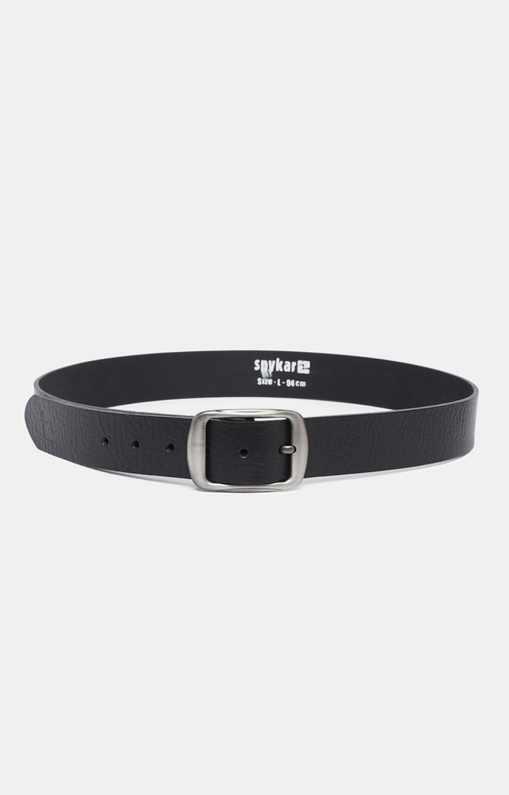 Spykar Men Leather Black Belt