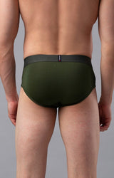 Underjeans by Spykar Men Premium Olive Brief