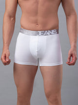 Underjeans White Cotton Blend Trunk