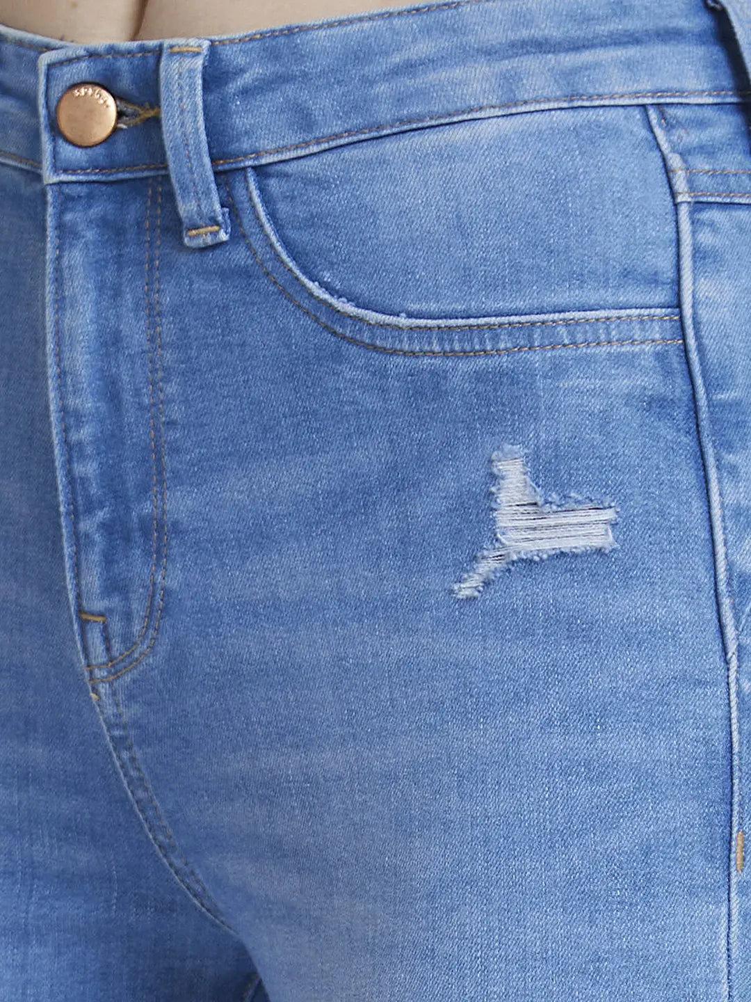 Women Jeans Super Skinny Fit Light Blue High Rise