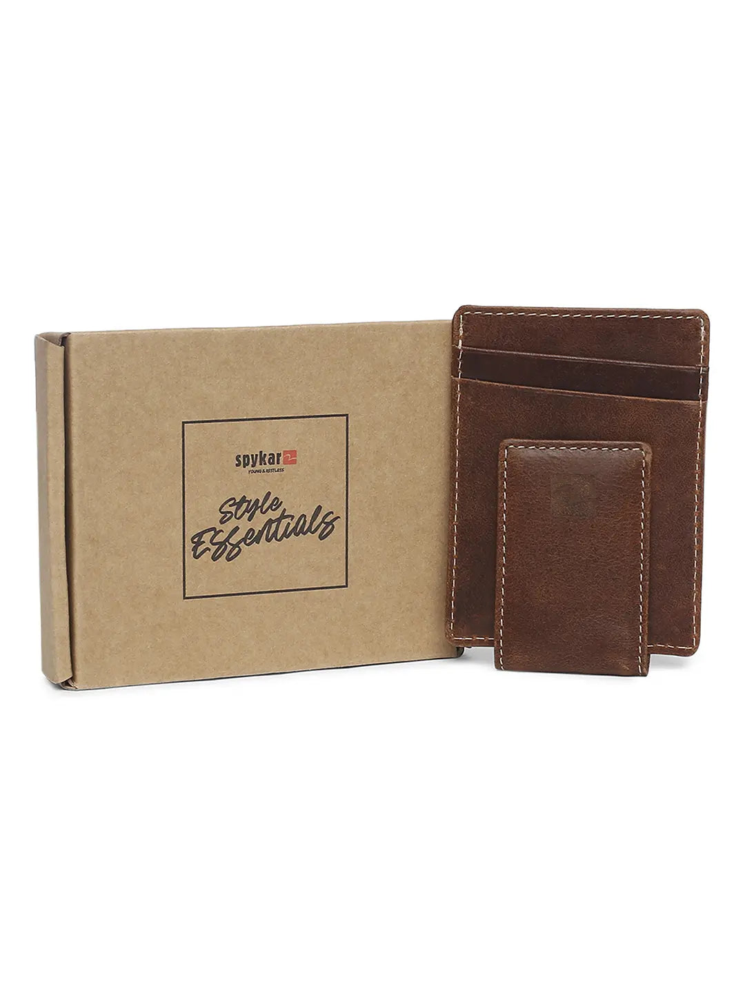 Spykar Men Tan Leather Money Clips