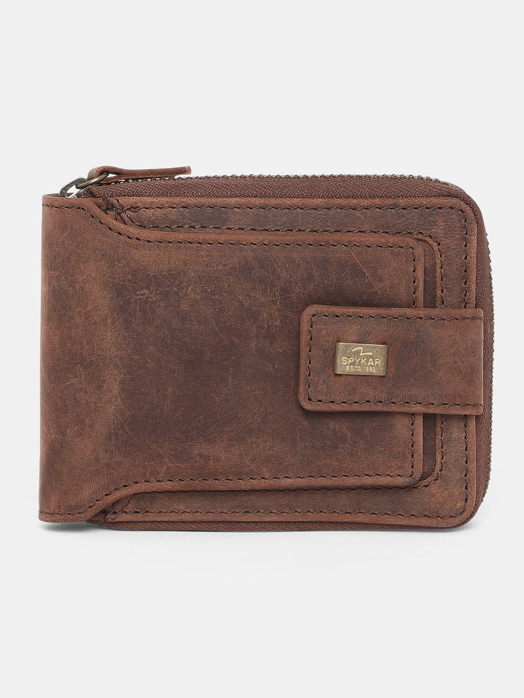 Spykar Men Brown Leather Wallet