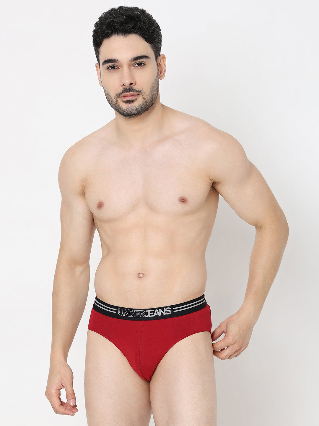 Underjeans by Spykar Men Premium Maroon Brief