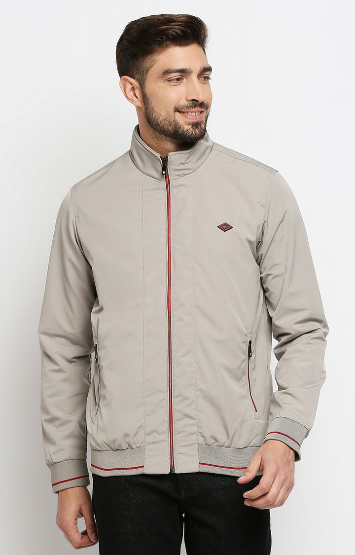 Spykar White Polyester Men Jacket