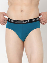 Underjeans by Spykar Men Premium Teal Blue Brief