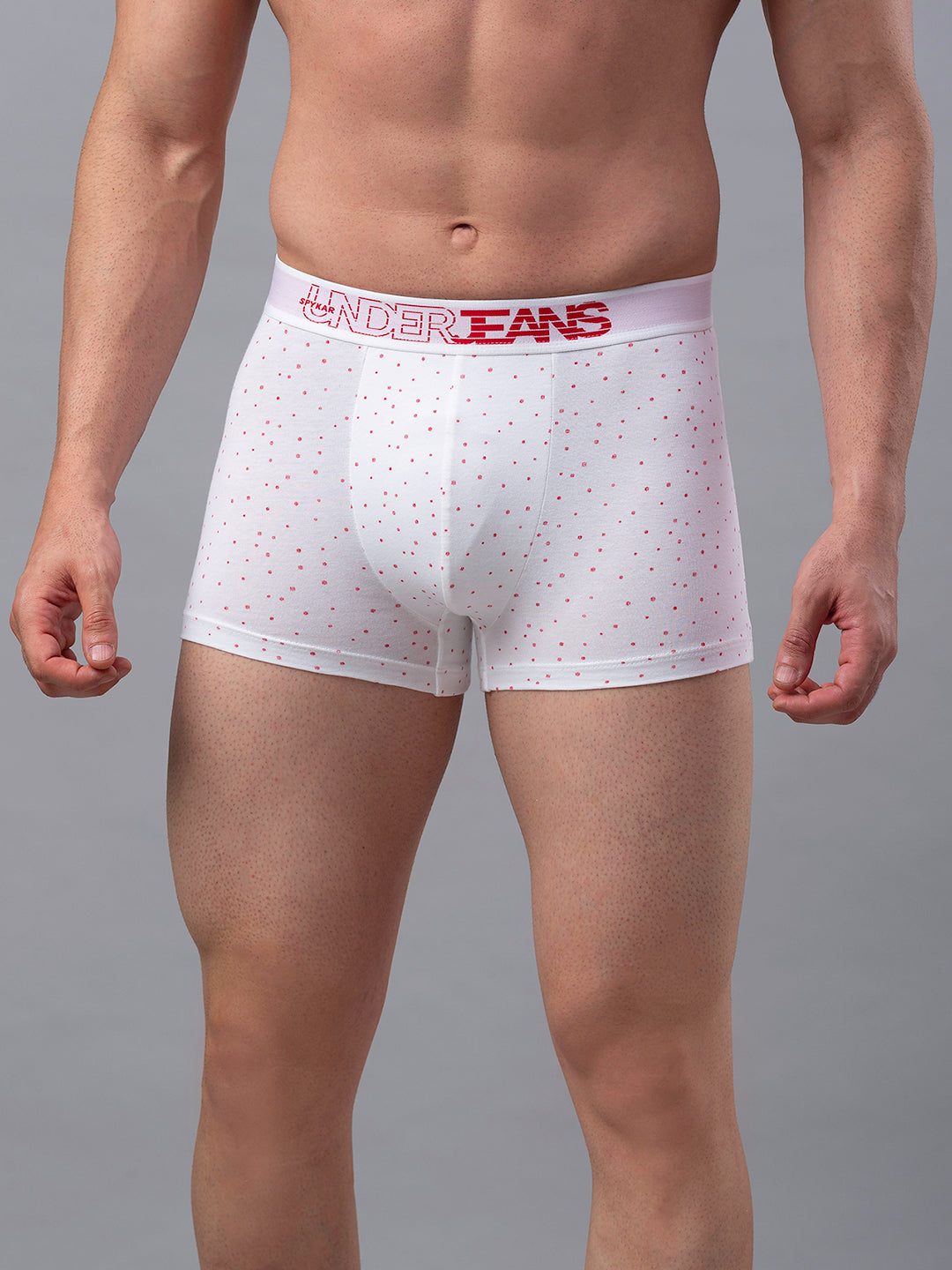 Underjeans By Spykar Men White Cotton Blend Trunk