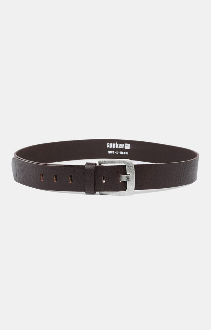 Spykar Men Leather Brown Belt