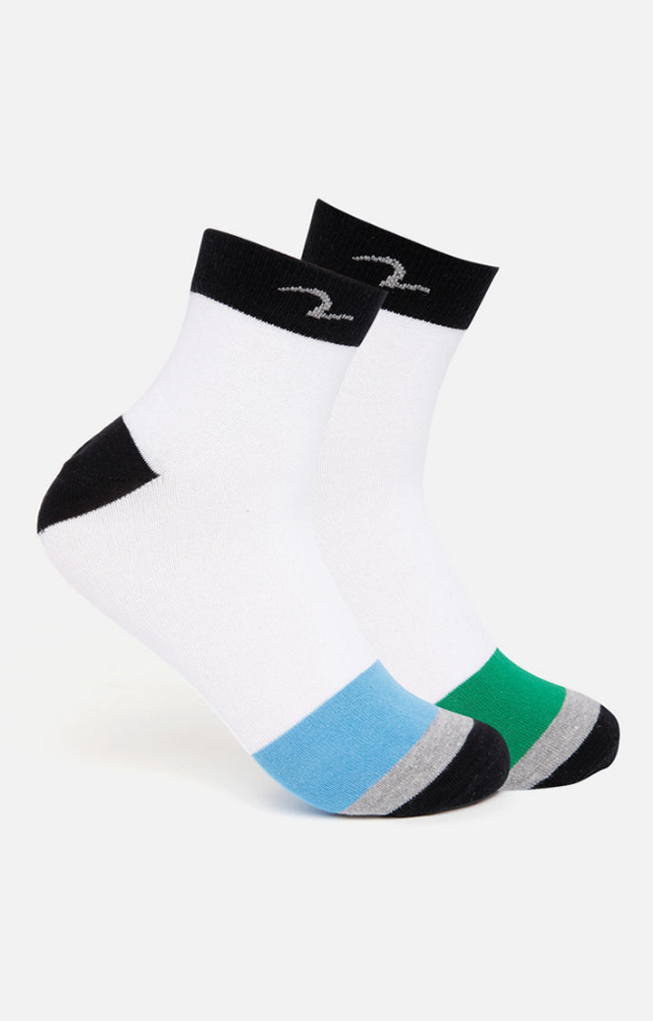 Spykar Blue and Green Socks - Pack Of 2