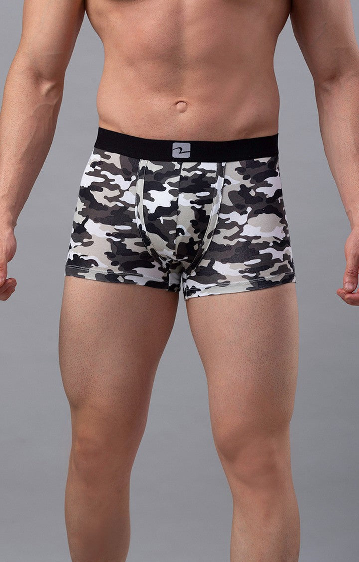 Underjeans By Spykar Men Multicolour Printed Trunks