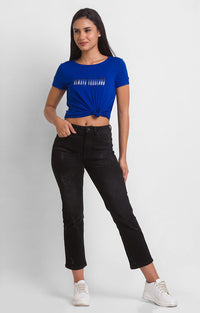 Women Emma Jeans Slim Fit Black Mid Rise