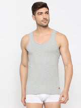 Underjeans Grey Cotton Blend Vest