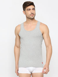 Underjeans Grey Cotton Blend Vest