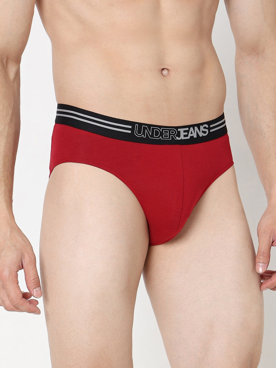 Underjeans by Spykar Men Premium Maroon Brief