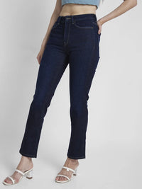 Women Emma Jeans Slim Fit Dark Blue Mid Rise