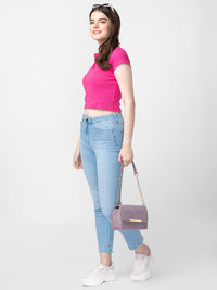 Women Emma Jeans Slim Fit Light Blue Mid Rise