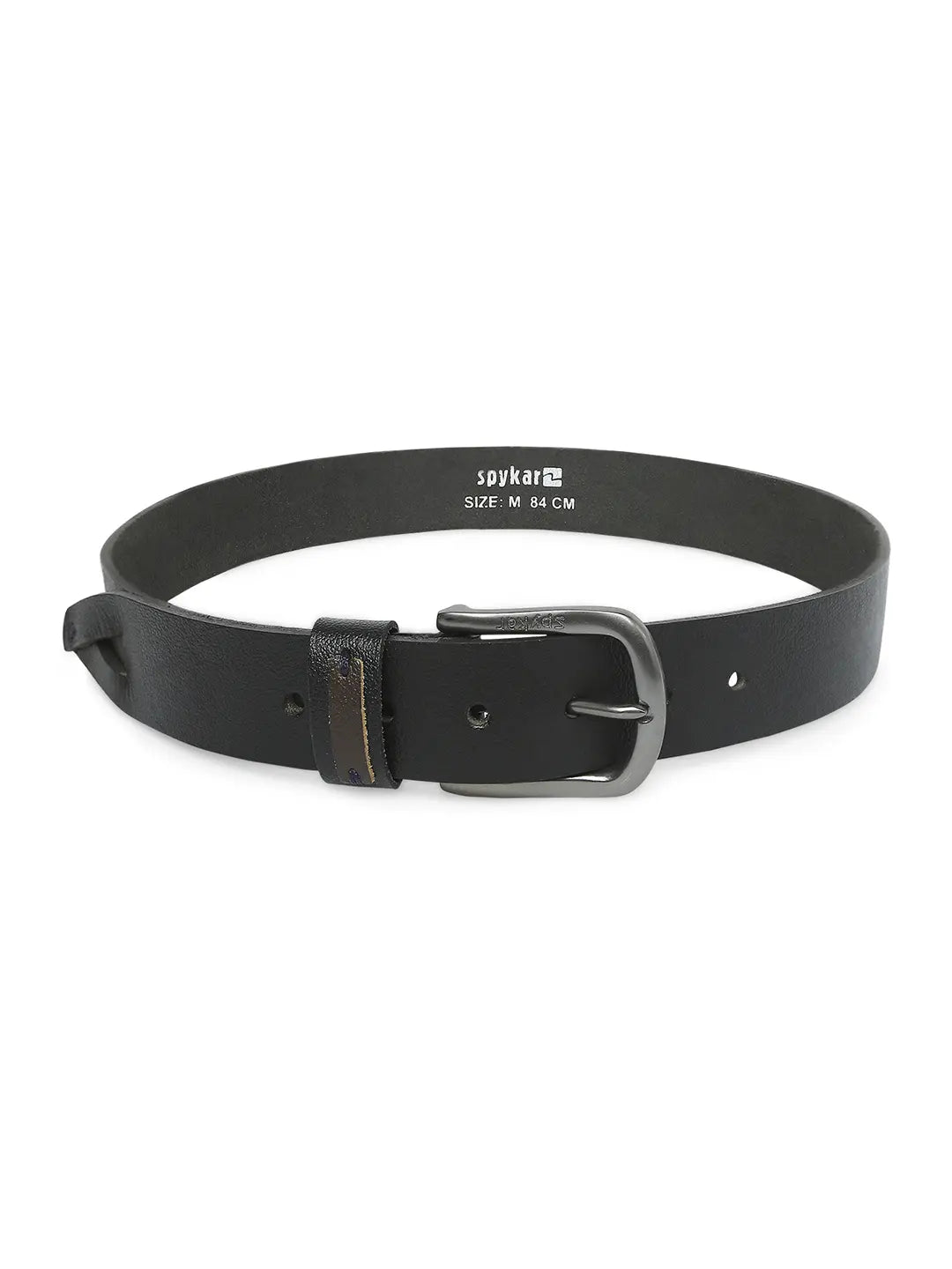 Spykar Men Black Leather Belt