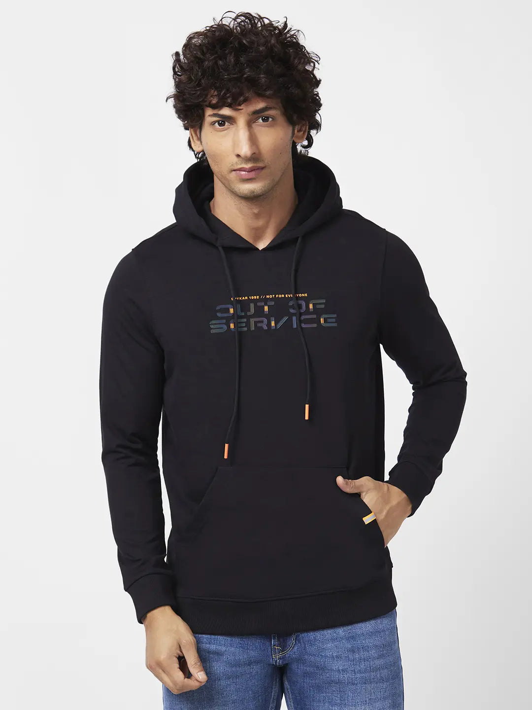 Spykar hooded sweatshirt on sale