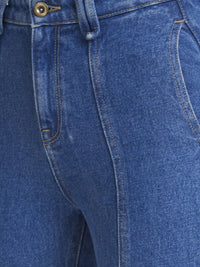 Women Elissa Jeans Boot Cut Fit Mid Blue Mid Rise