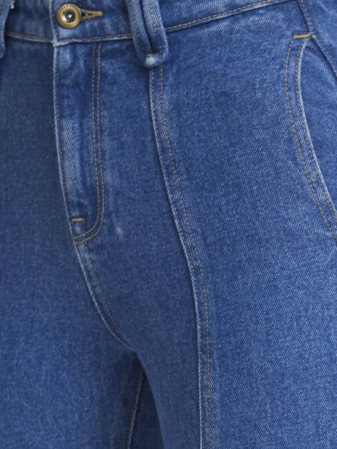 Women Elissa Jeans Boot Cut Fit Mid Blue Mid Rise