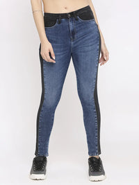 Women Alexa Jeans Super Skinny Fit Mid Blue High Rise