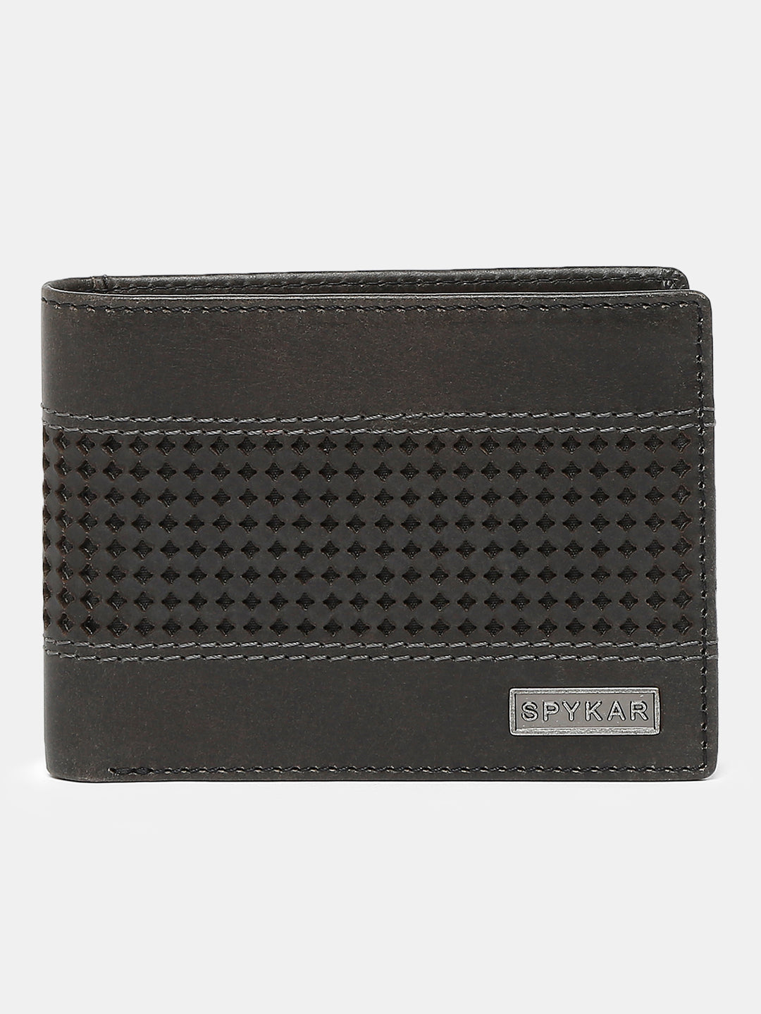 Spykar Men Grey Leather Wallet