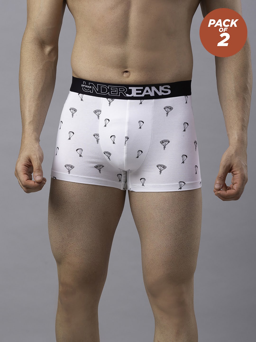 Underjeans By Spykar Men Cotton Blend White Trunk