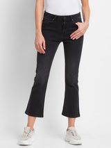 Women Elissa Jeans Boot Cut Fit Black High Rise