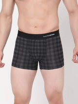 Underjeans Black-Check Cotton Blend Trunk