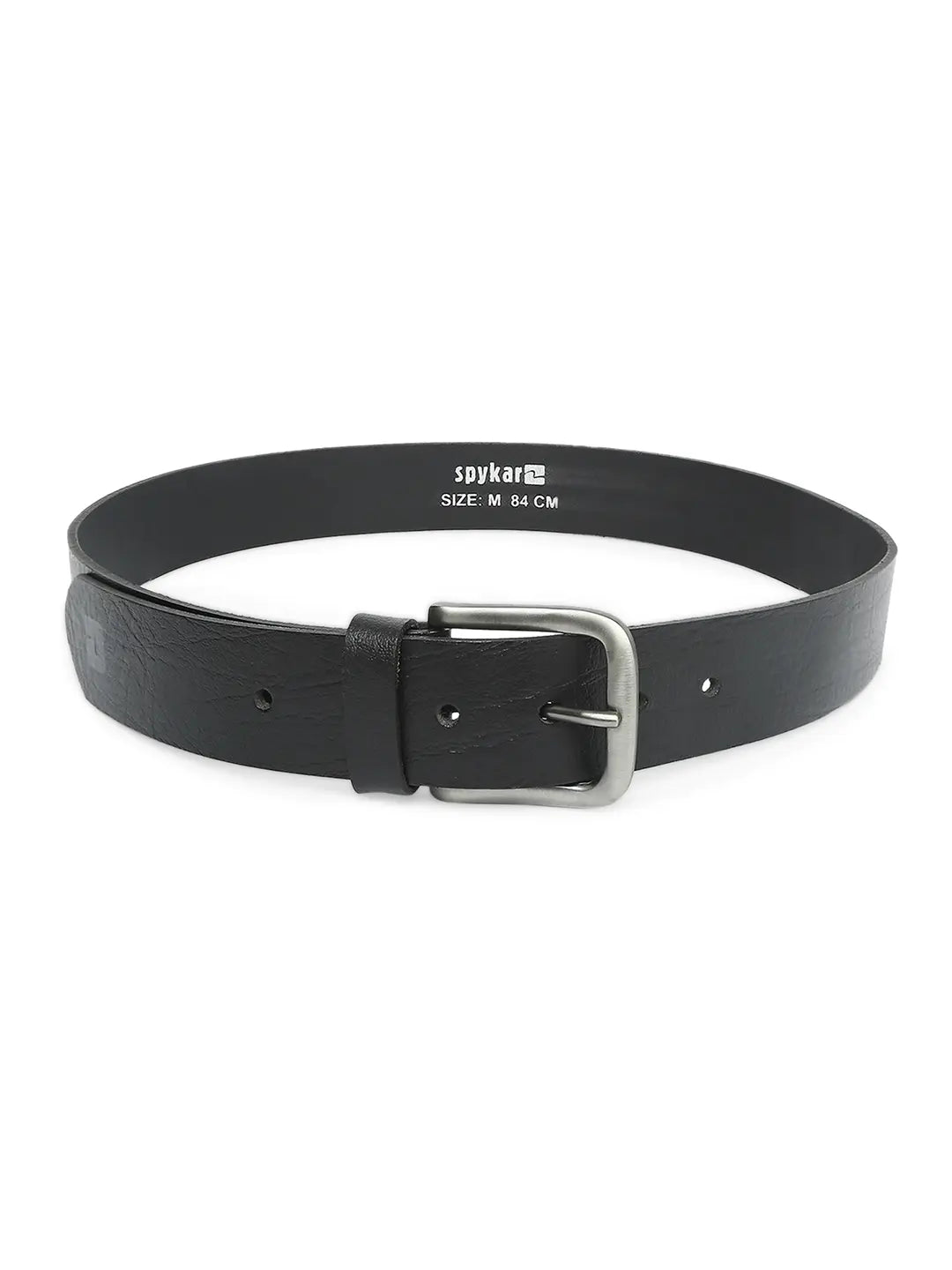 Spykar Men Black Leather Belt