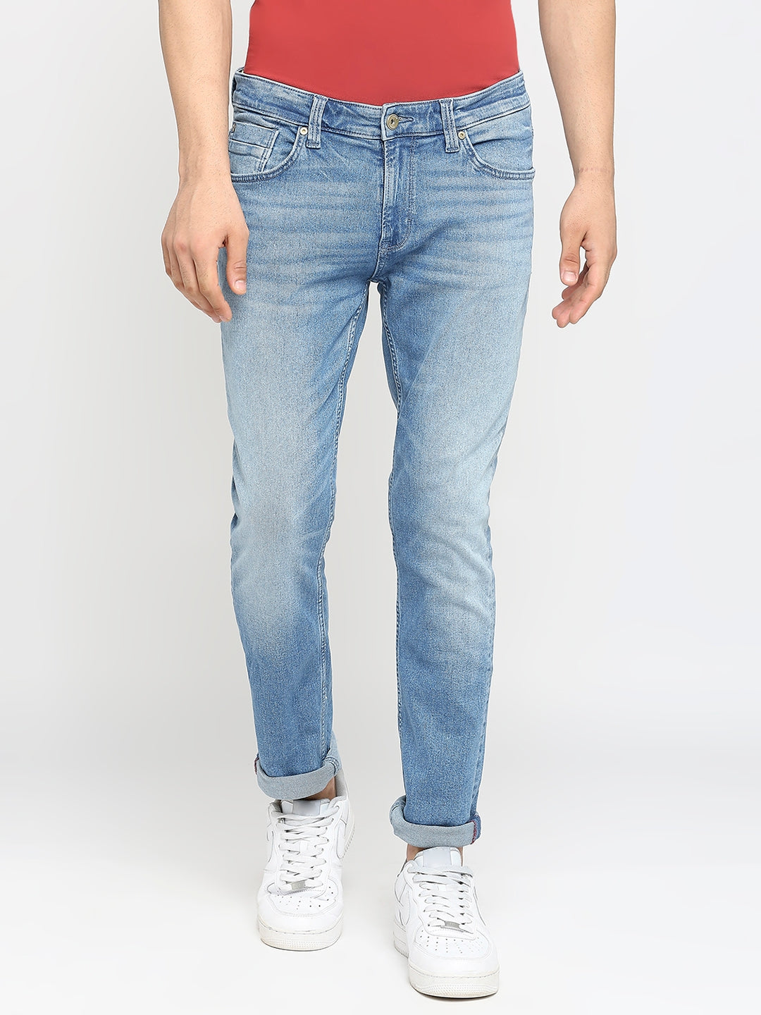 Spykar Men Mid-Rise Light Fade Light Shade Jeans