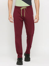 Men Premium Cotton Blend Wine Trackpant - Underjeans By Spykar