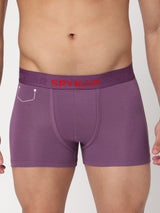 Men Premium Dull Purple Cotton Blend Trunk- Underjeans By Spykar