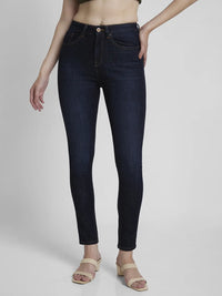 Women Alexa Jeans Super Skinny Fit Dark Blue High Rise