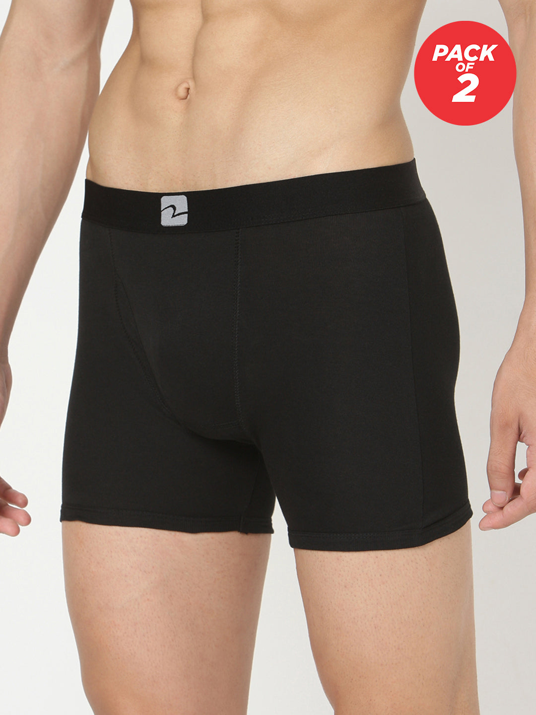 Underjeans By Spykar Men Black Solid Trunks