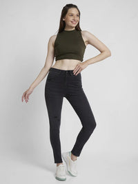 Women Alexa Jeans Super Skinny Fit Black High Rise