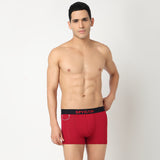 Underjeans Maroon Cotton Blend Trunk