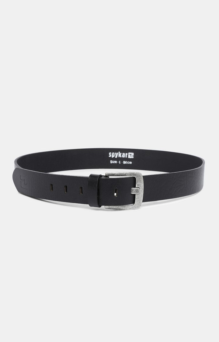 Spykar Men Leather Black Belt