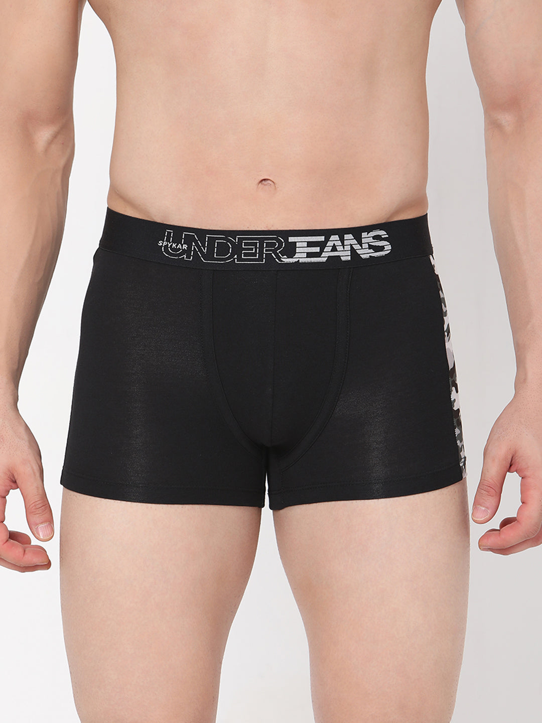 Underjeans By Spykar Men Premium Black Cotton Blend Trunk