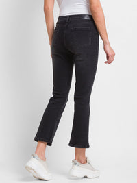 Women Elissa Jeans Boot Cut Fit Black High Rise